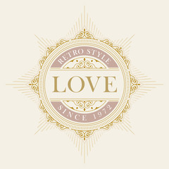 Elegant vector emblem template