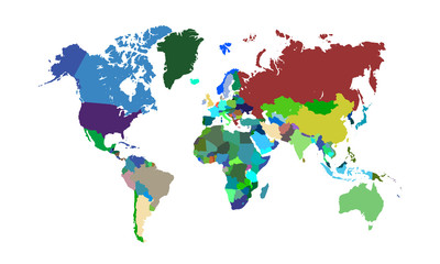 Naklejka premium World Map Countries