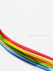 Color stripes with shiny light effects, wave line abstract background