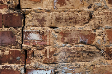 old vintage a brick wall