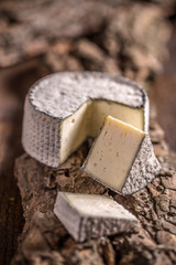 Sliced camembert cheese