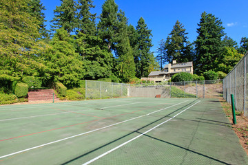 Small sports court near the house