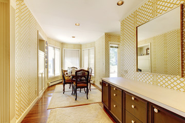 Interior design of dining room 