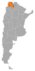 Map - Argentina, Jujuy