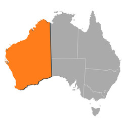 Map - Australia, Western Australia