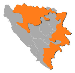 Map - Bosnia and Herzegovina, Republika Srpska