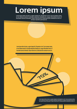 Pie Diagram With Percentage Financial Graph Flyer