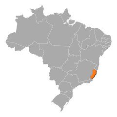 Map - Brazil, Espírito Santo