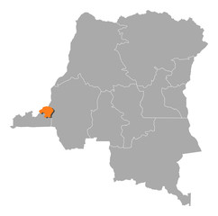 Map - Democratic Republic of the Congo, Kinshasa