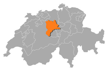 Map - Swizerland, Lucerne