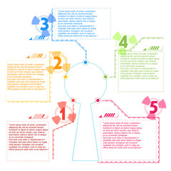 Vector illustration Infographic workflow layout diagram number options web design