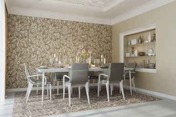 Beige dining room 1 