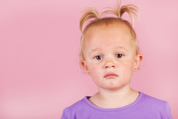 Toddler girl in pink