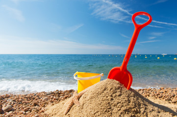 Toys at the beach