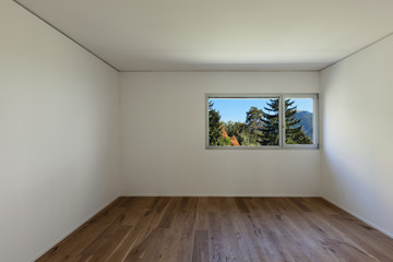 Interior, room with parquet floor