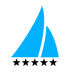 Sailboat, 5 stars, sailing, marine