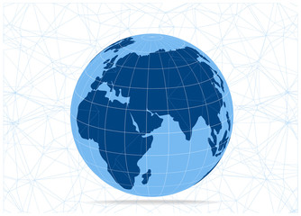 3d vector earth globe icon, modern flat design icon