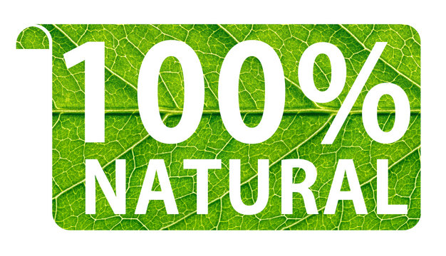 100% natural label