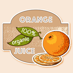 Orange juice label