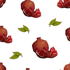 Pomegranates seamless pattern