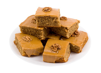Square cake on a