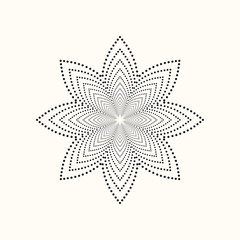Vector dotted geometric shape.