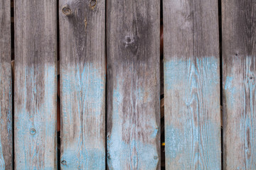 Light-blue old wooden fence.