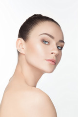Fototapeta premium Beautiful Girl face. Perfect skin