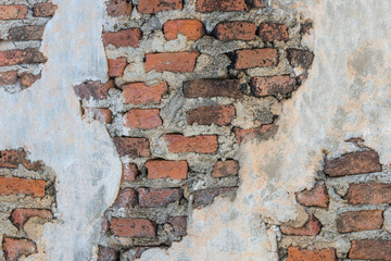 Crack brick wall as background texture