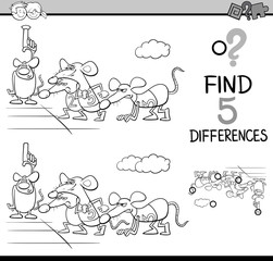 differences activity coloring book