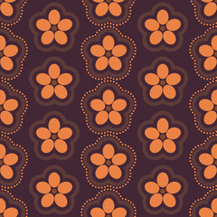 Floral seamless background, vector illustration.