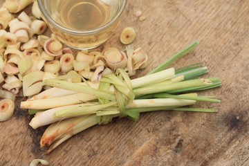 Hot tea with lemon grass