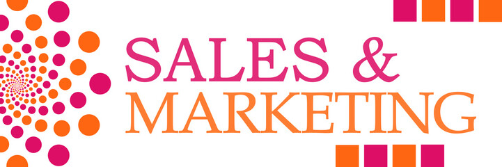 Sales And Marketing Pink Orange Dots Horizontal 