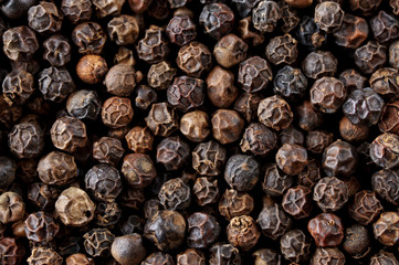 background of peppercorns