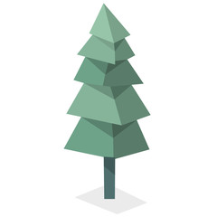 Pine Tree in Poligon Style