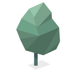 Green Tree in Poligon style 