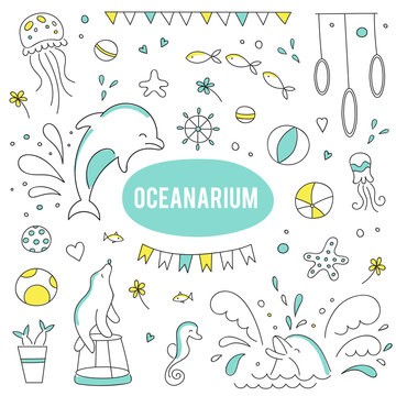 Oceanarium set of elements