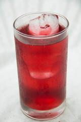  soft  drinks in glasses