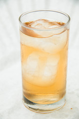  soft  drinks in glasses