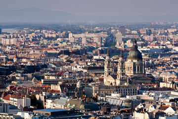 View on the roofs of Budapest