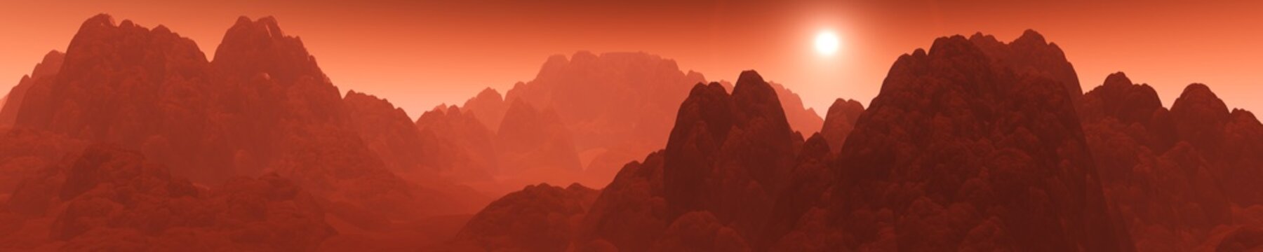 Martian sunrise, sunset on Mars