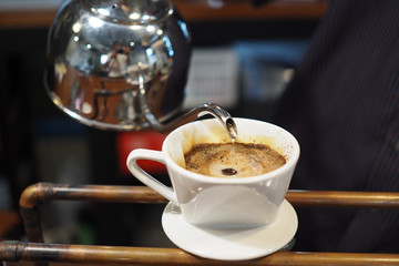 Drip Brew Coffee Caffeine Filter Flavor Mug Cup Concept