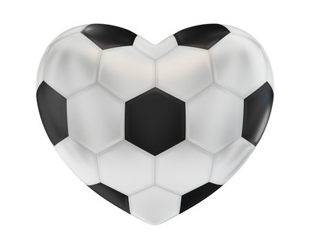 Ball für Fußball in der Form des Herzens