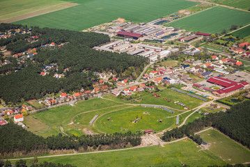 Festplatz / Veranstaltungsgelände Lindenstraße in Brück im Fläming, Luftbildaufnahme
