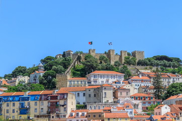 Vista do Castelo de São Jorge em Lisboa Portugal