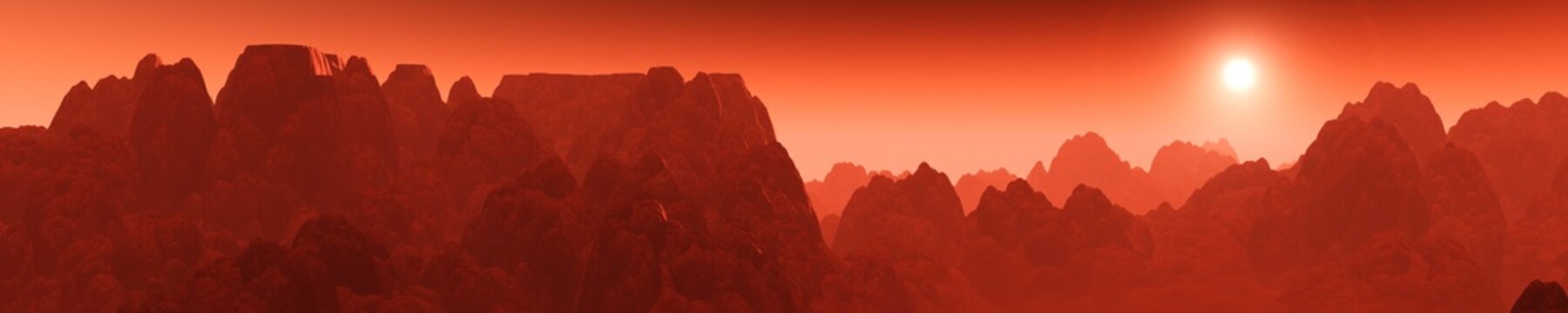 Martian sunrise, sunset on Mars
