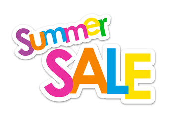 SUMMER SALE colorful vector typography