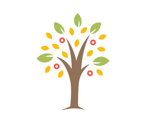Modern Tree Logo - Education Growth Symbol