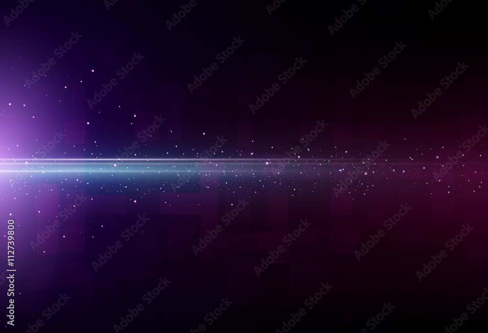 Poster abstract background is of squares,luminous lines and small parti