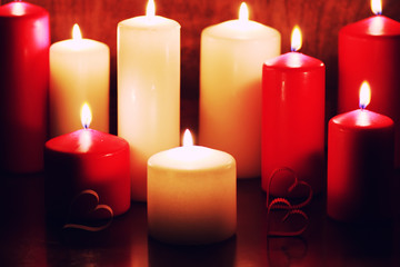 love heart shape candle